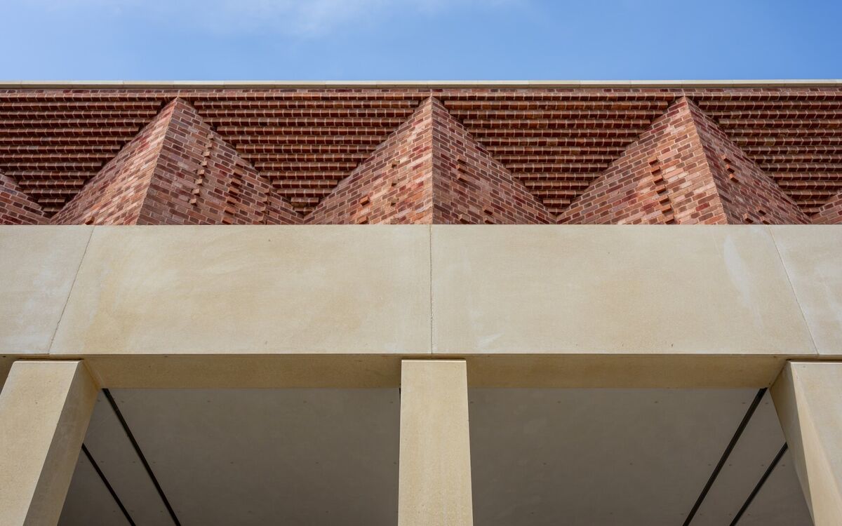 Shoemakers Museum Cast Stone and Brick Facade